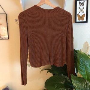 AMERICAN APPAREL BURNT ORANGE CROPPED SWEATER